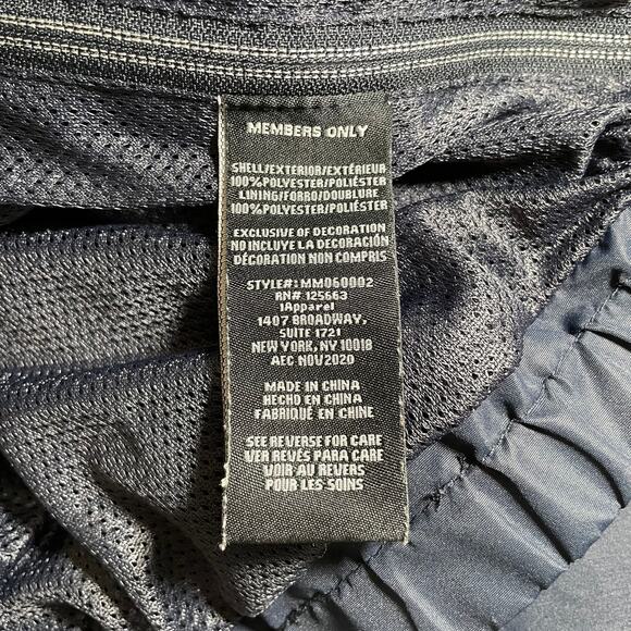 MEMBERS ONLY Mens Half Zip Spell Out Hooded Pullover Jacket Blue S Outdoor Logo - Picture 7 of 9